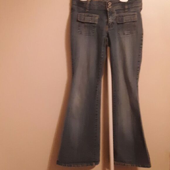 NOT FOR SALE DO NOT PURCHASE 90's Y2K ANGELS FLARE JEANS SIZE 7/8 - Picture 1 of 7